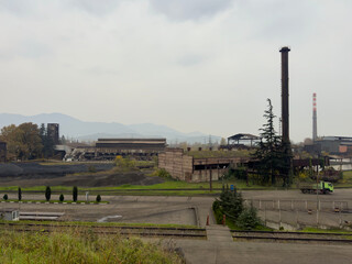 Steel mill. View from the road.