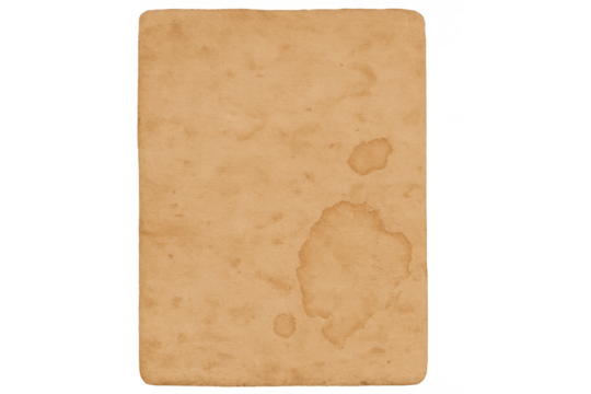 Vintage paper texture with stained parchment, a grunge surface for antique designs on a transparent background - Powered by Adobe