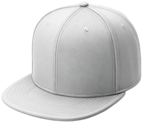 Smooth, solid gray fitted baseball cap constructed from textured cotton twill material is presented in a slightly angled three-quarter view, showcasing its, isolated on transparent background.