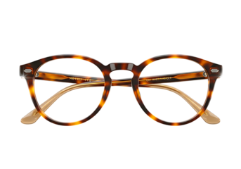 Tortoiseshell Eyeglasses with Round Frames.
