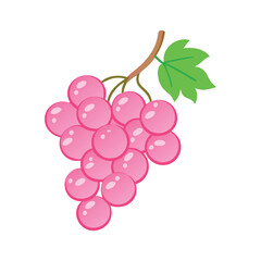 bunch of grapes isolated on white