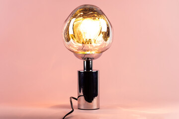 Light lamp growing in the room