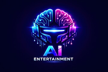 A colorful brain with the word AI written on it