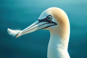 Obraz premium A bird with a feather in its beak