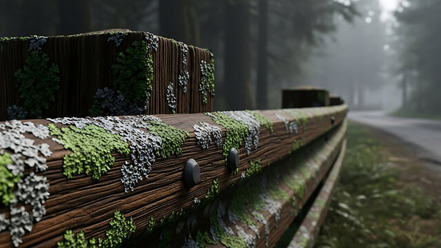 Serene forest bench