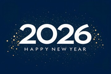 Fototapeta premium Happy New Year sleek contemporary white design
