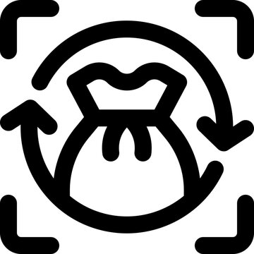 cash flow line icon. Clean and minimalist vector icon for websites, mobile apps, presentations, and logos. Fully scalable and customizable for any project.