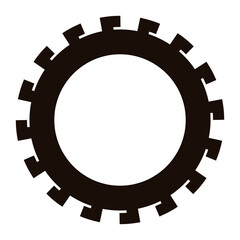 Decorative circular frame with greek-inspired patterns, ideal for design, borders, and artistic projects.