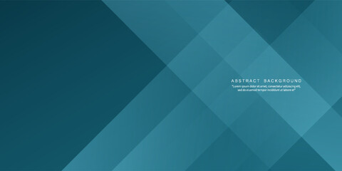 Abstract overlap dark green turquoise geometric gradient square design layers background with shadow and shapes. Eps10 vector
