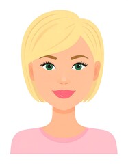 Smiling woman with blonde bob