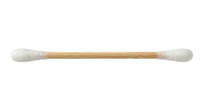 Bamboo cotton swab stick. Eco friendly wooden ear cleaning bud