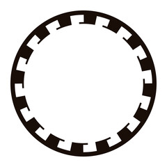 Fototapeta premium A stylish circular frame featuring a classic greek pattern, perfect for elegant design projects.