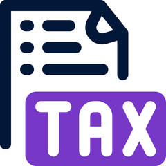 tax duotone icon. Sleek and modern vector icon for websites, mobile apps, marketing materials, and corporate design. Fully scalable and ready to use.