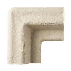 Molded pulp corner protector. Recycled paper edge guard packaging