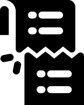 split payment glyph icon. Strong and solid vector icon for websites, mobile interfaces, presentations, and visual branding. High quality and easy to edit.