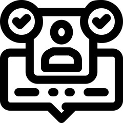 Fototapeta premium advisor line icon. Clean and minimalist vector icon for websites, mobile apps, presentations, and logos. Fully scalable and customizable for any project.