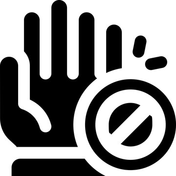 restriction glyph icon. Strong and solid vector icon for websites, mobile interfaces, presentations, and visual branding. High quality and easy to edit.