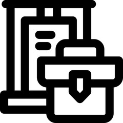 Obraz premium business line icon. Clean and minimalist vector icon for websites, mobile apps, presentations, and logos. Fully scalable and customizable for any project.