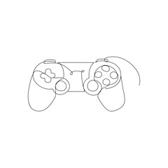 Game controller one line drawing gaming concept illustration