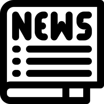 newspaper line icon. Clean and minimalist vector icon for websites, mobile apps, presentations, and logos. Fully scalable and customizable for any project.