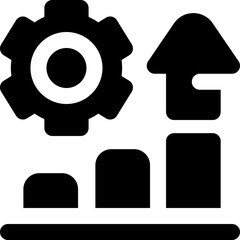 productivity glyph icon. Strong and solid vector icon for websites, mobile interfaces, presentations, and visual branding. High quality and easy to edit.