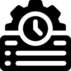 efficiency glyph icon. Strong and solid vector icon for websites, mobile interfaces, presentations, and visual branding. High quality and easy to edit.