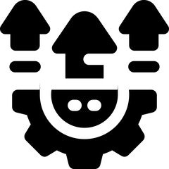 growth glyph icon. Strong and solid vector icon for websites, mobile interfaces, presentations, and visual branding. High quality and easy to edit.