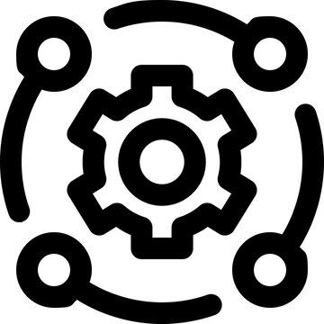 automation line icon. Clean and minimalist vector icon for websites, mobile apps, presentations, and logos. Fully scalable and customizable for any project.