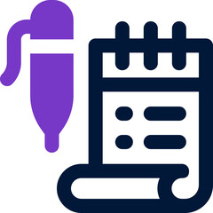 note duotone icon. Sleek and modern vector icon for websites, mobile apps, marketing materials, and corporate design. Fully scalable and ready to use.