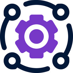 automation duotone icon. Sleek and modern vector icon for websites, mobile apps, marketing materials, and corporate design. Fully scalable and ready to use.