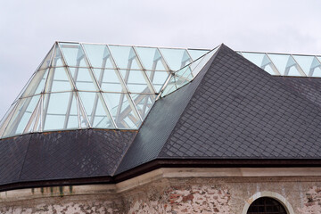 Church of Assumption with glass roof in mountains country, Neratov, Orlicke hory, Eagle Mountains, Czech republic