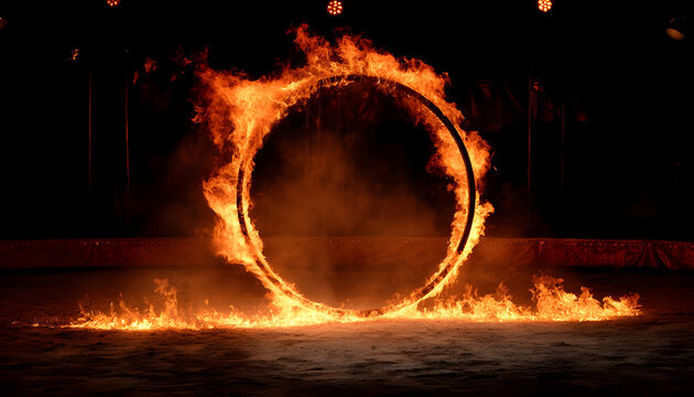 Ring of fire in a circus.