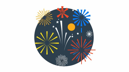 New Year 2026 Fireworks Celebration &ndash; Vector Illustration