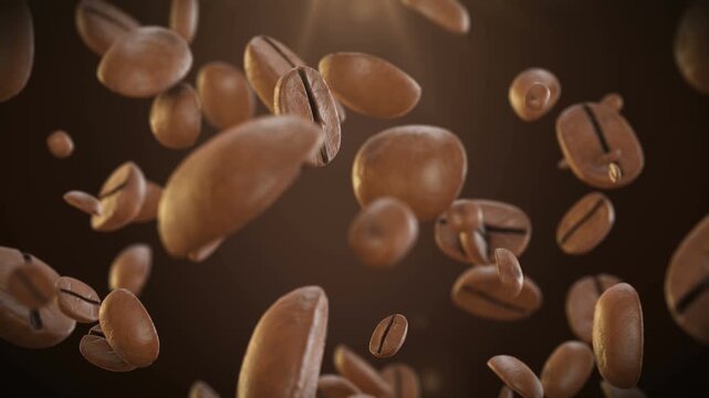 Coffe beans motion graphic background 
