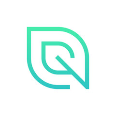 G leaf line modern minimalist logo design