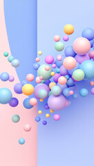Abstract Pastel Geometric Spheres Background