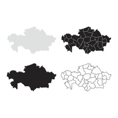 Switzerland map with different colored regions and borders © Miraz