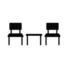 Fototapeta premium Chair Set Silhouette