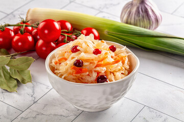 Fernented sour pickled sauerkraut cabbage