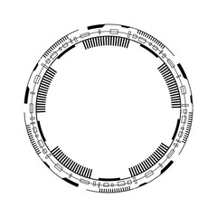 Circular frame with a futuristic design, ideal for digital interfaces and technology backgrounds. © Богдан Скрипник
