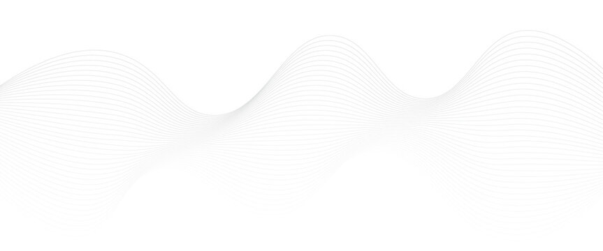 Vector wave digital white and gray blend futuristic technology flow tech transparent line stripe energy connection web music and sound, beautiful dynamic smooth space texture background.
