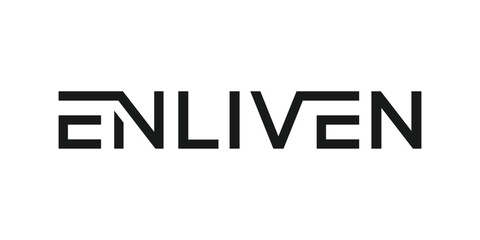 enliven logo design font text, business graphic vector icon