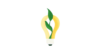 Light Bulb with Plant