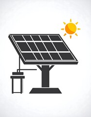 Solar panel system graphic