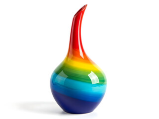 Obraz premium Vibrant rainbow glass vase