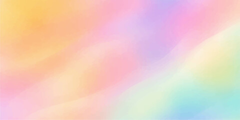 Obraz premium Bright abstract colorful background featuring a soft bokeh light pattern with a rainbow gradient spectrum and blue wave texture for a vibrant vector wallpaper design