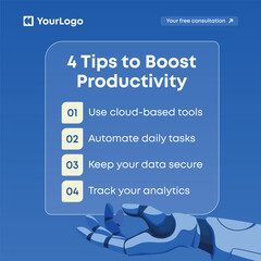 Poster & Social Media Set &ndash; Minimal Modern Design for Finance, Education, Business, Marketing & IT