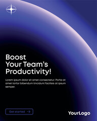 Poster & Social Media Set &ndash; Minimal Modern Design for Finance, Education, Business, Marketing & IT