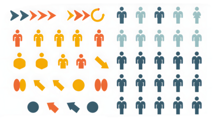 Business and Team Infographic Symbols