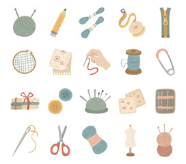 Sewing cutting tools set in scandinavian style showcasing handmade tailoring essentials for needlework crafts workshops projects clothing repairs measuring stitching design